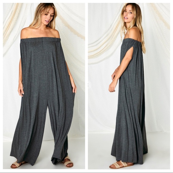✨LAST ONE ✨Most Fabulous Off The Shoulder Cape Jumpsuit - Picture 3 of 4